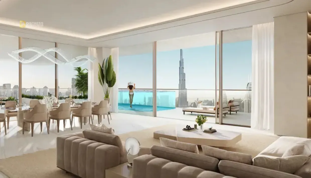 1-Bedroom Apartment Fairmont Residences Solara Tower Downtown Dubai — Distress Deal 2br Residences Duba Living Room