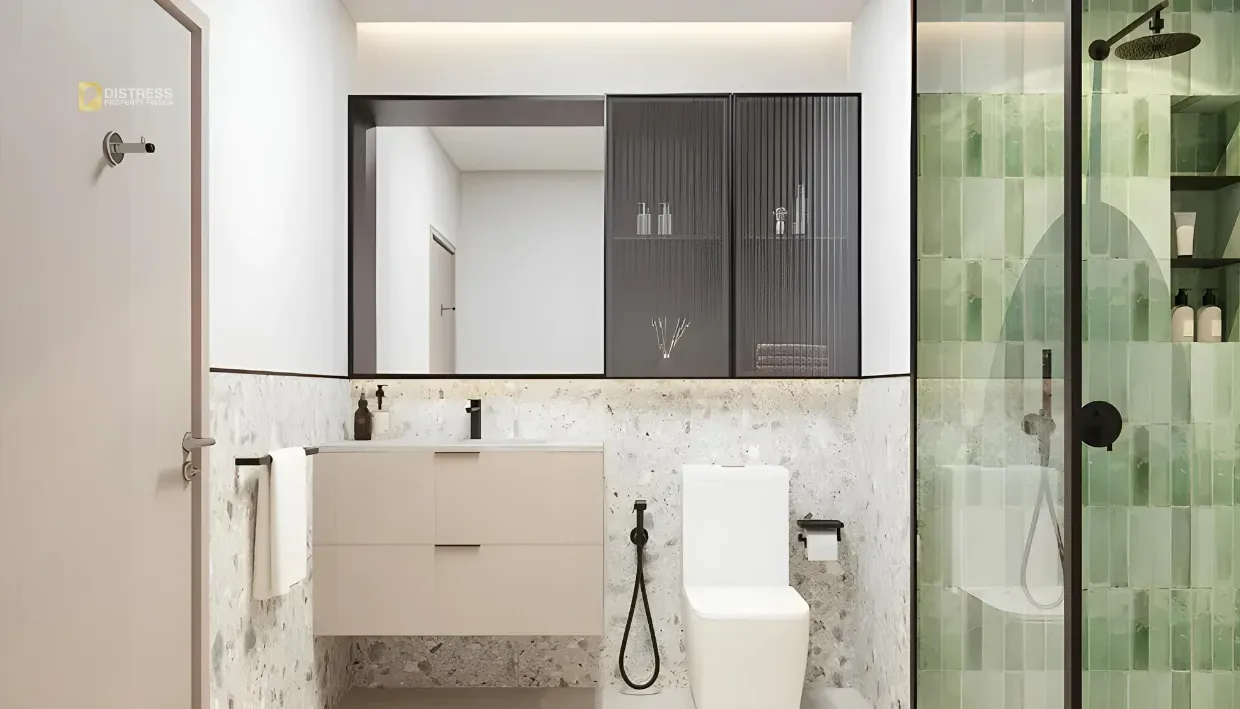 1-Bedroom Apartment Hadley Heights 2 Dubai Sports City — By Leos Bathroom