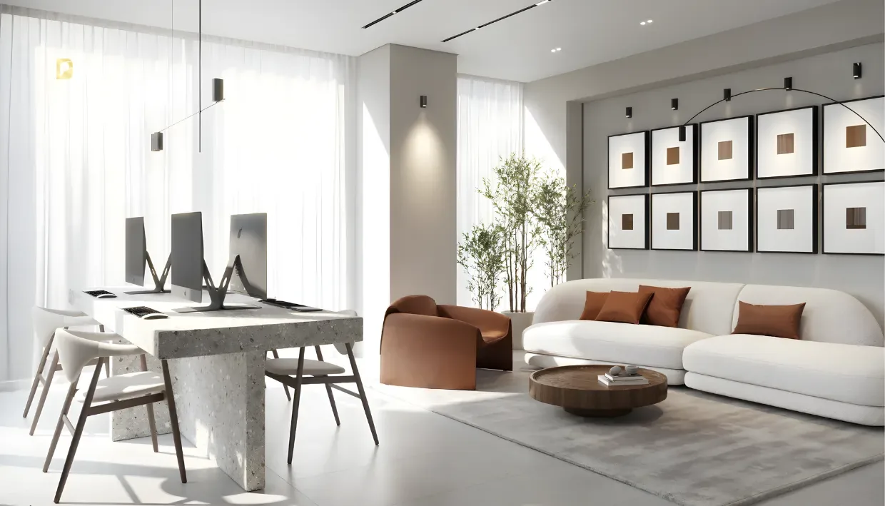 1-Bedroom Apartment Lum1nar Tower 3 Jumeirah Village Triangle — Lum1nar By Object Living Room