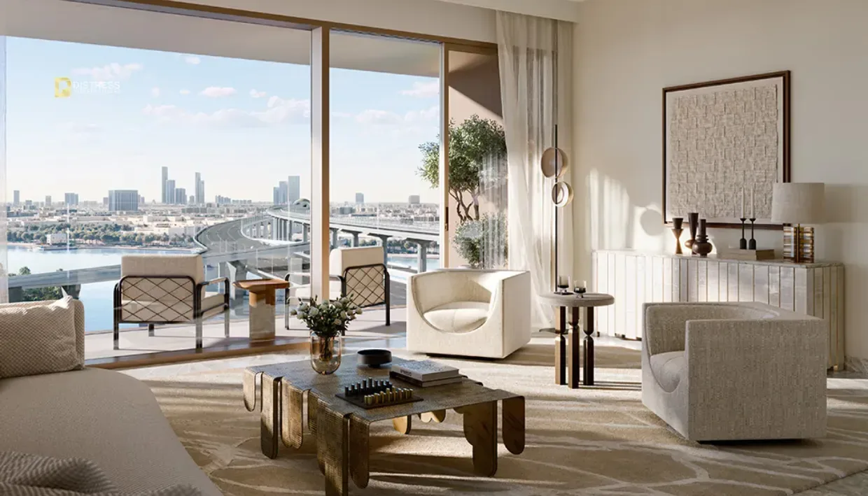 1-Bedroom Apartment Palace Residences North Dubai Creek Harbour — Dubai Living Area