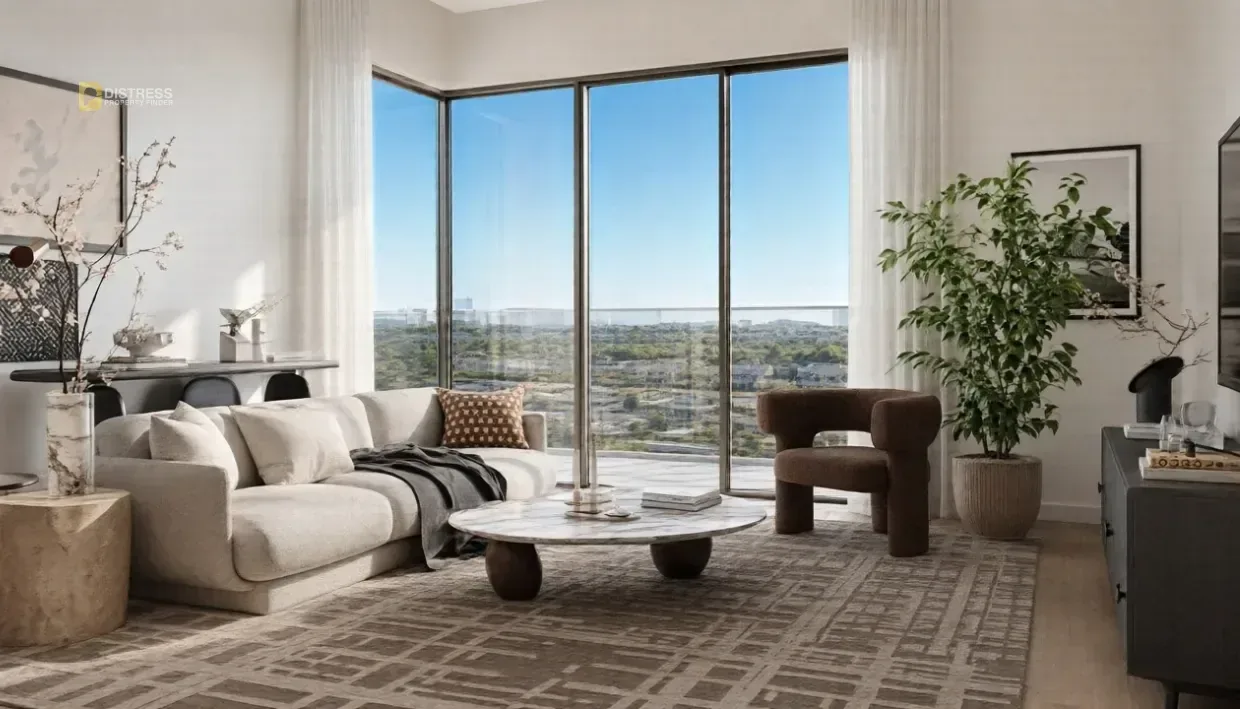 1-Bedroom Apartment Rosehill - Block A Dubai Hills Estate — Living Room