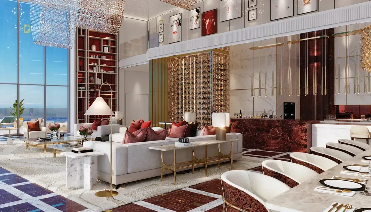 1-Bedroom Apartment Safa Two Business Bay — Damac By De Grisogono At Living Area