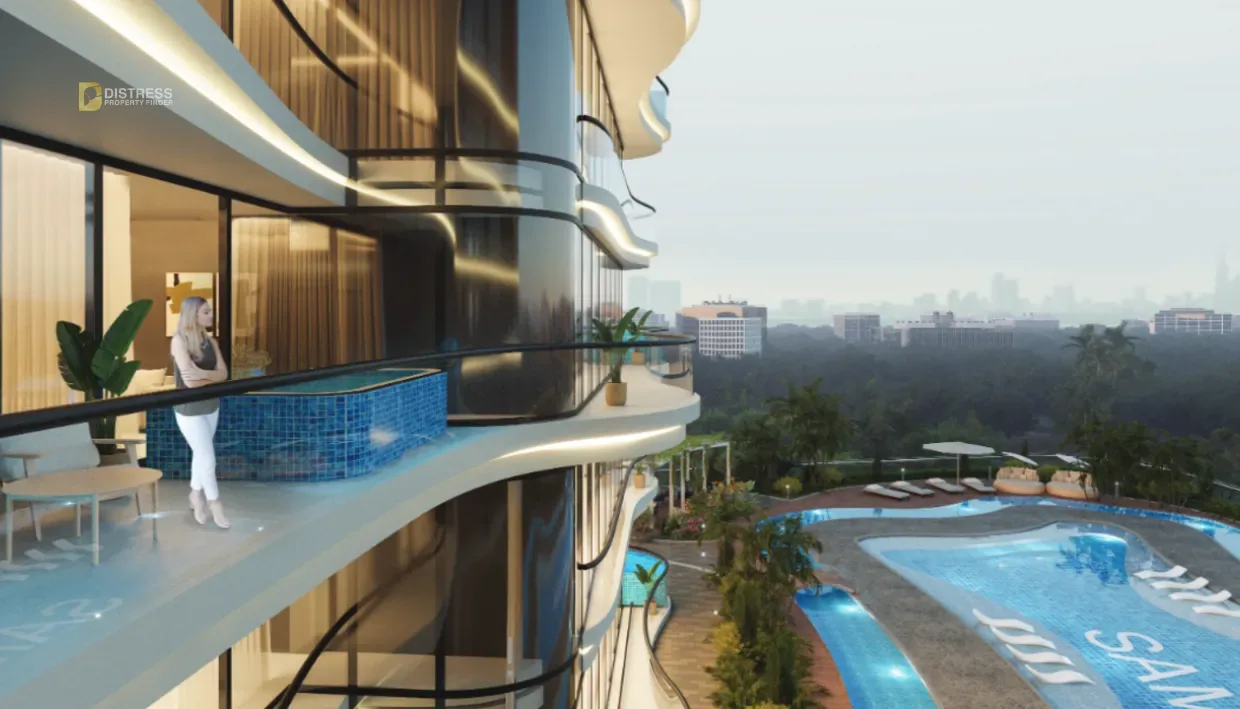 1-Bedroom Apartment Samana Barari Views Majan — At Balcony
