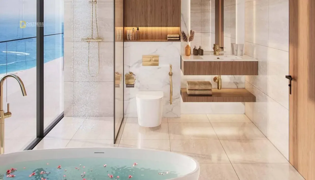 1-Bedroom Apartment Sobha Creek Vista Heights Mohammed Bin Rashid City. Bathroom. 1-Bedroom Apartment Sobha Creek Vista Heights Mohammed Bin Rashid City — Bathroom