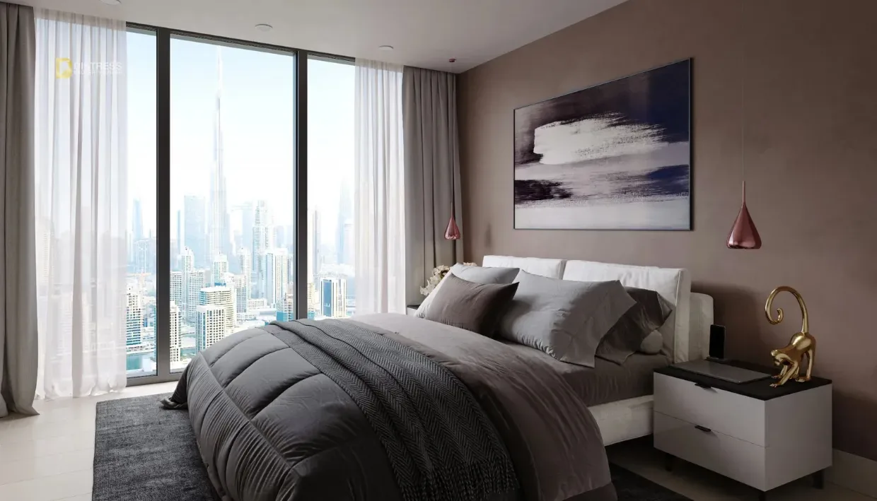 1-Bedroom Apartment Sobha Creek Vista Heights Mohammed Bin Rashid City. Bedroom. 1-Bedroom Apartment Sobha Creek Vista Heights Mohammed Bin Rashid City — Bedroom