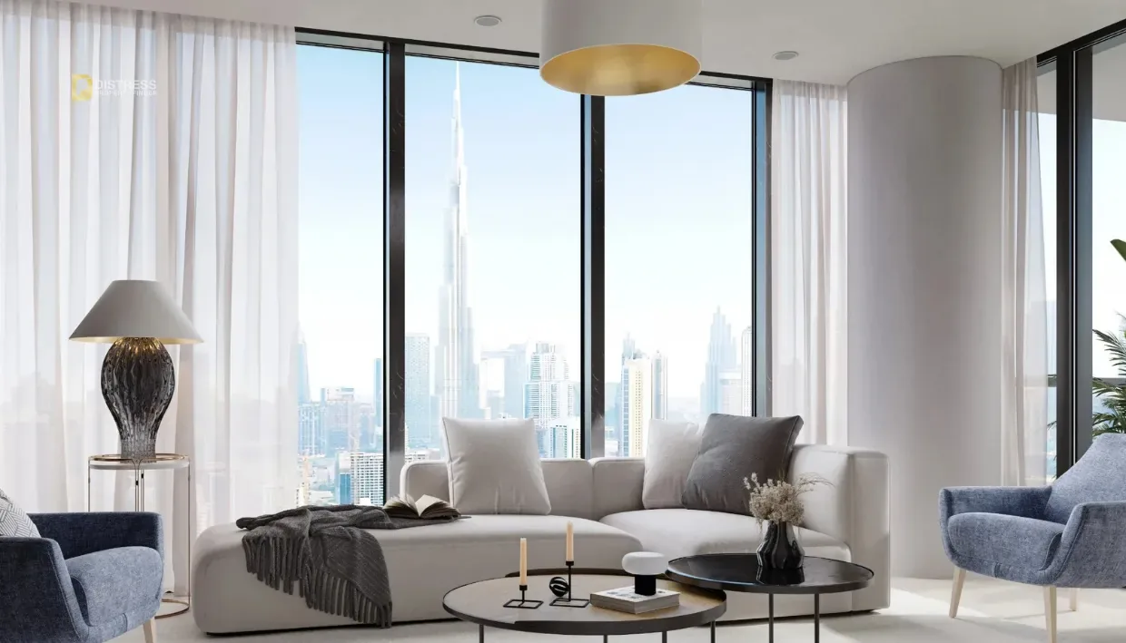 1-Bedroom Apartment Sobha Creek Vista Heights Mohammed Bin Rashid City. Living Room. 1-Bedroom Apartment Sobha Creek Vista Heights Mohammed Bin Rashid City — Living Room