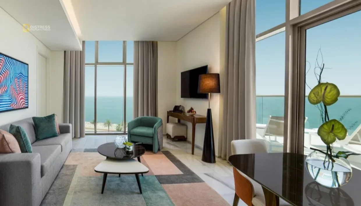 1-Bedroom Apartment The 8 Palm Jumeirah. Living Room. 1-Bedroom Apartment The 8 Palm Jumeirah — Living Room