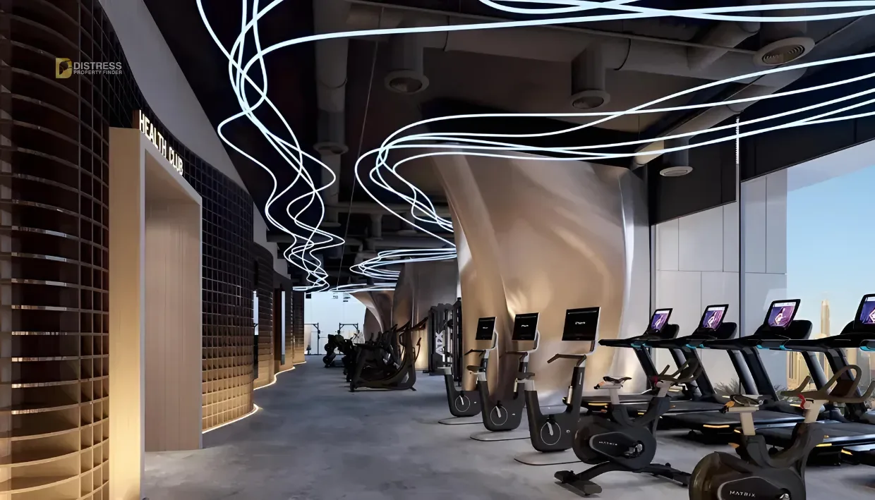 1-Bedroom Apartment Tiger Sky Tower Business Bay — At Dubai By Properties Gym
