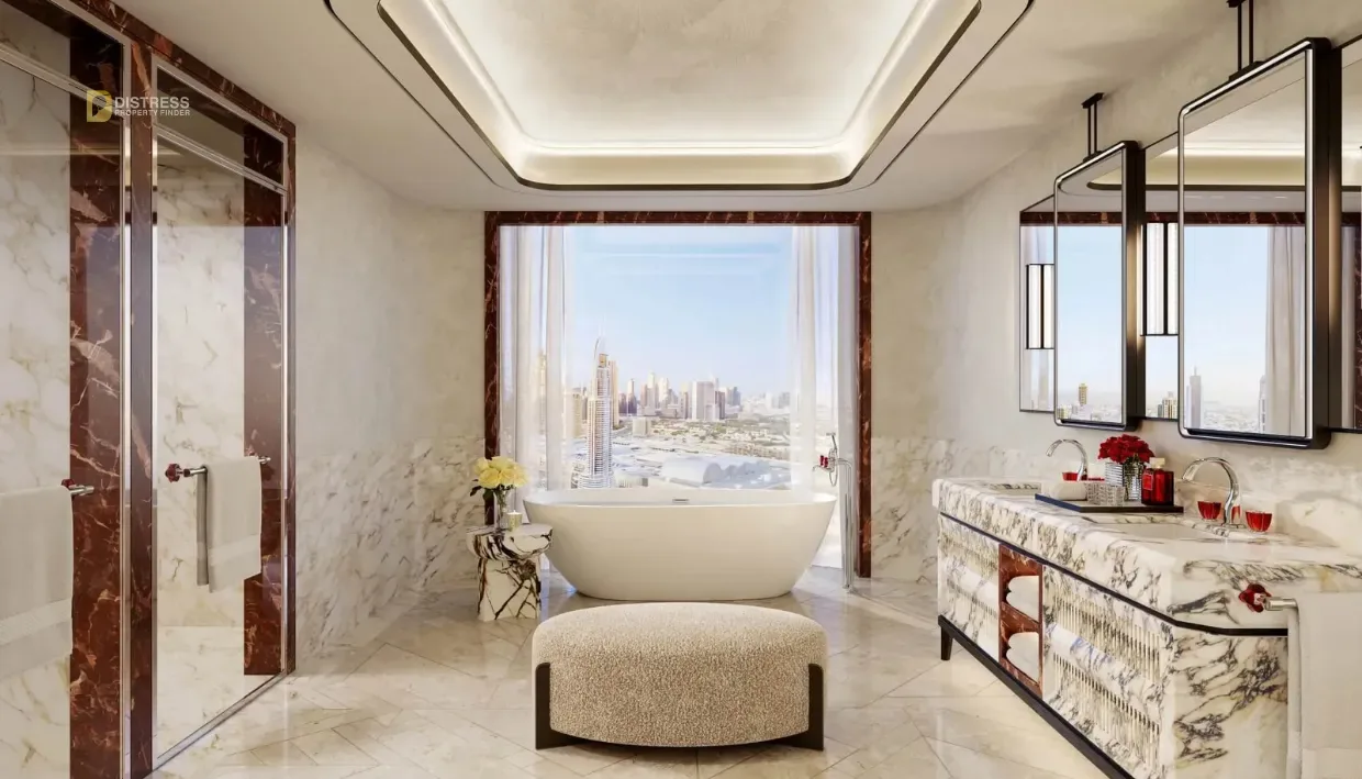 2-Bedroom Apartment Baccarat Residences Tower 1 Downtown Dubai — At Bathroom