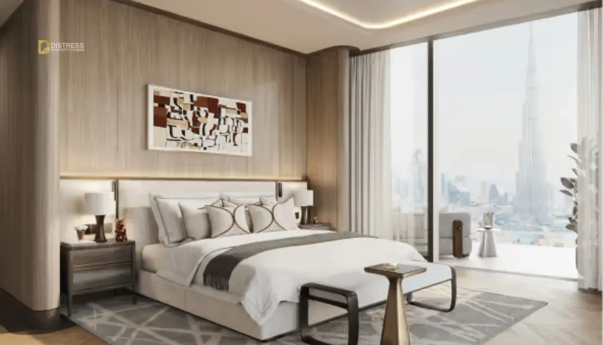 2-Bedroom Apartment Baccarat Residences Tower 1 Downtown Dubai — At Master Bedroom