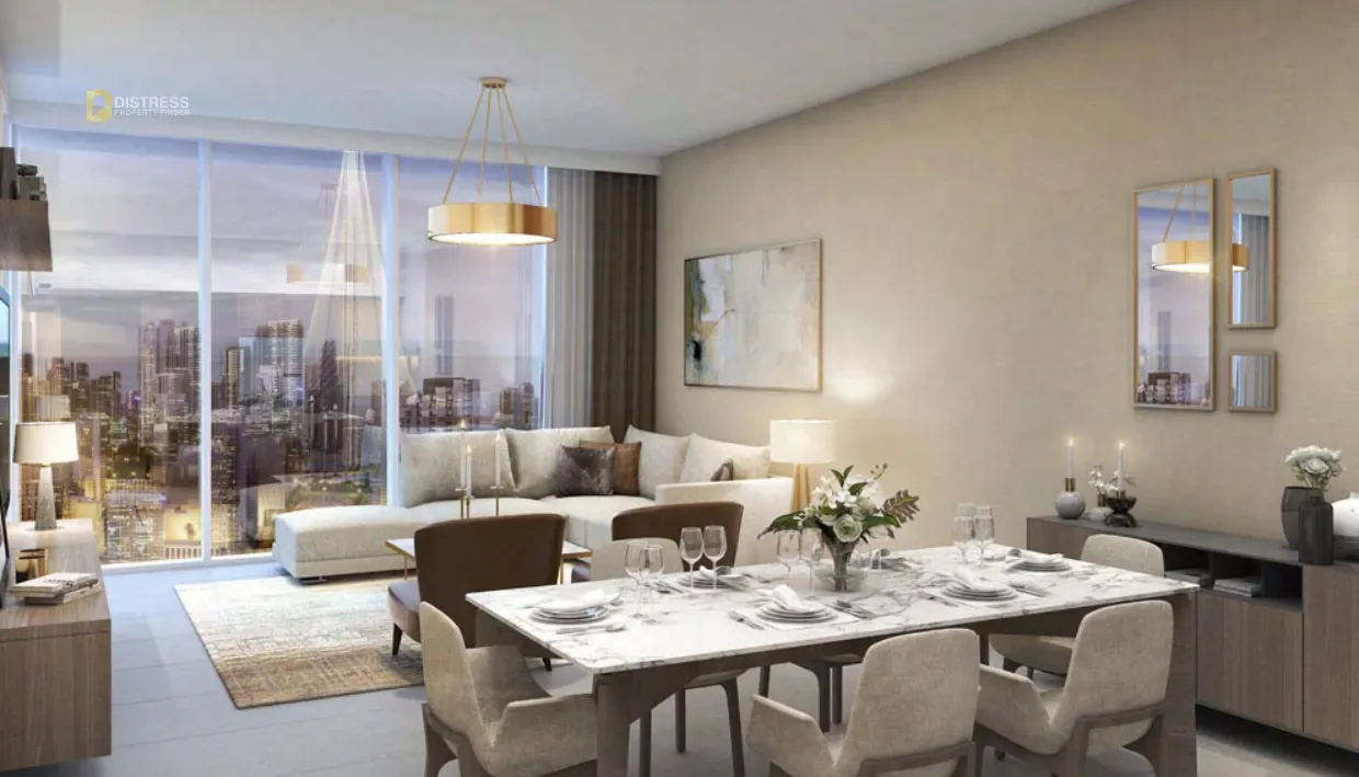 2-Bedroom Apartment Creek Gate Tower 2 Dubai Creek Harbour — Distress 3br Canal Living Room