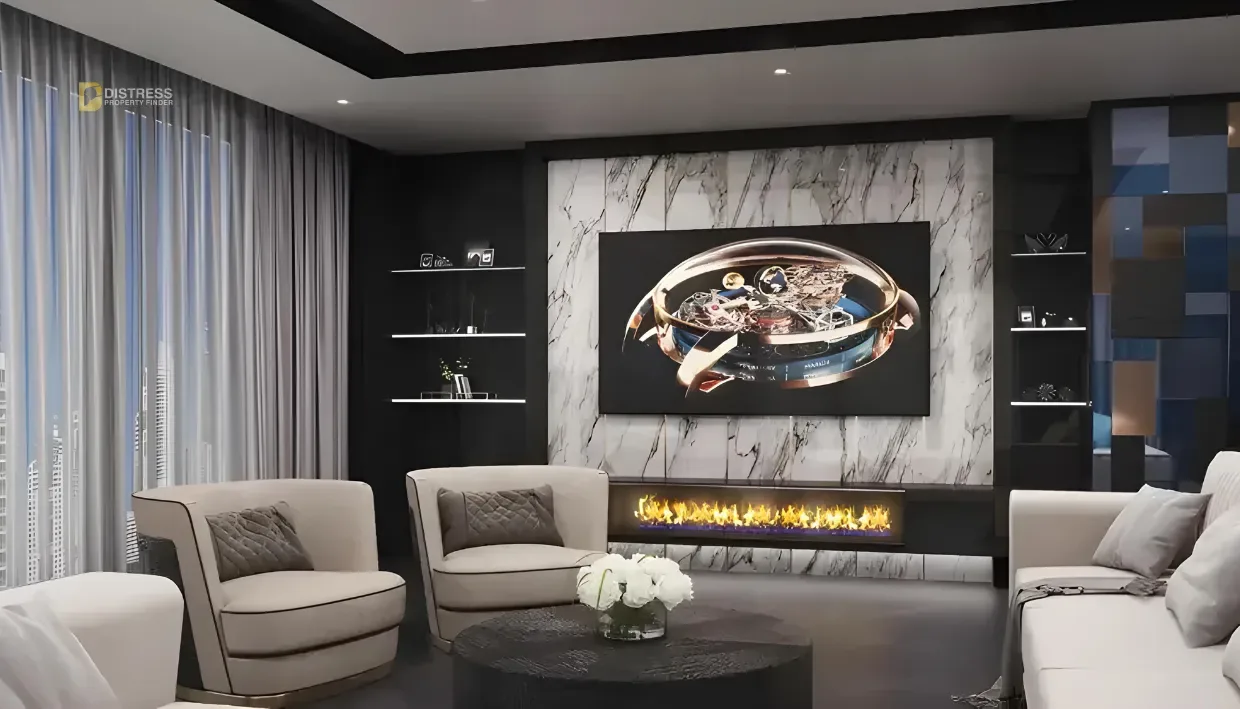 2-Bedroom Apartment Burj Binghatti Jacob & Co Residences Business Bay — Living Room