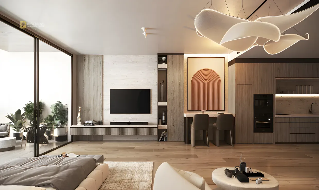 2-Bedroom Apartment Peace Lagoons Dubailand — Bedroom Apartment With Private Pool Balcony In