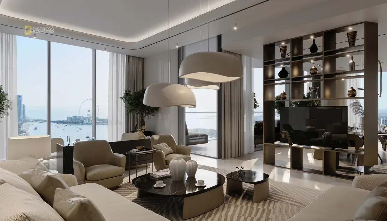 2-Bedroom Apartment Sobha Seahaven - Tower B Dubai Harbour — By Group Living Area