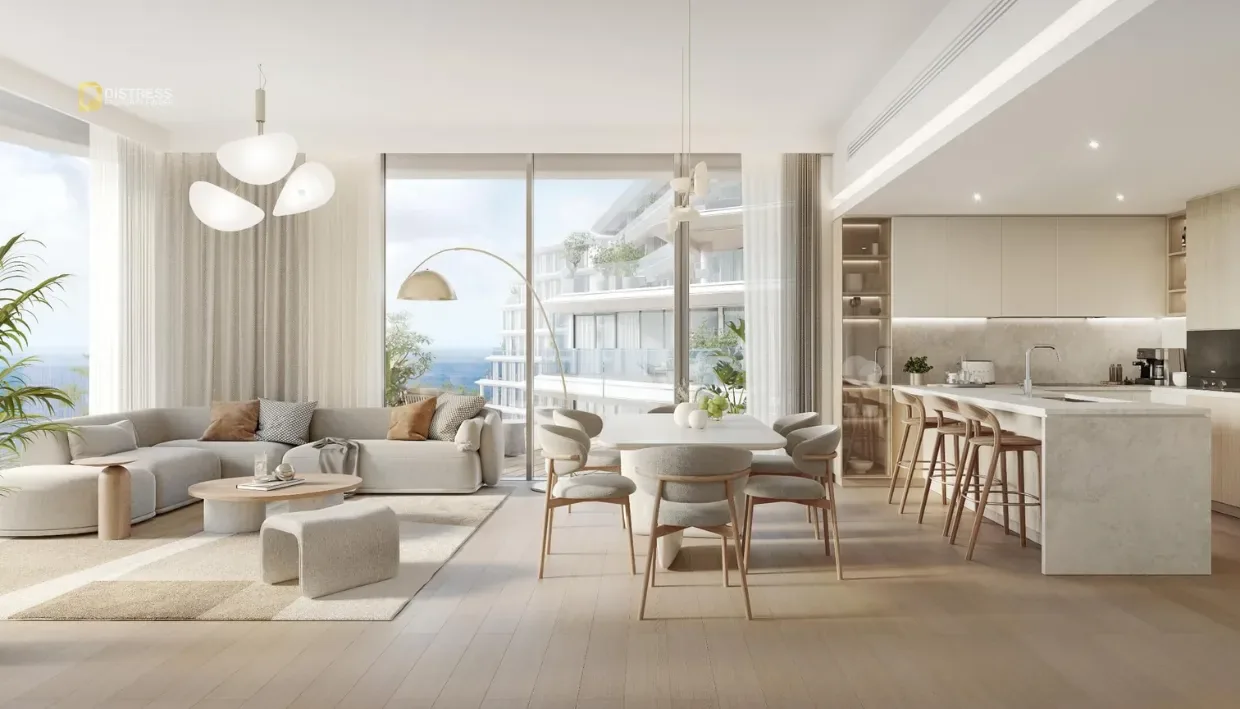 2-Bedroom Apartment Altus Tower 2 Dubai Creek Harbour — At By Emaar Properties Living Room