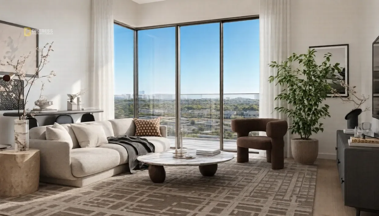 2-Bedroom Apartment Bayview Tower 2 Emaar Beachfront — Tower Dubai Living Room