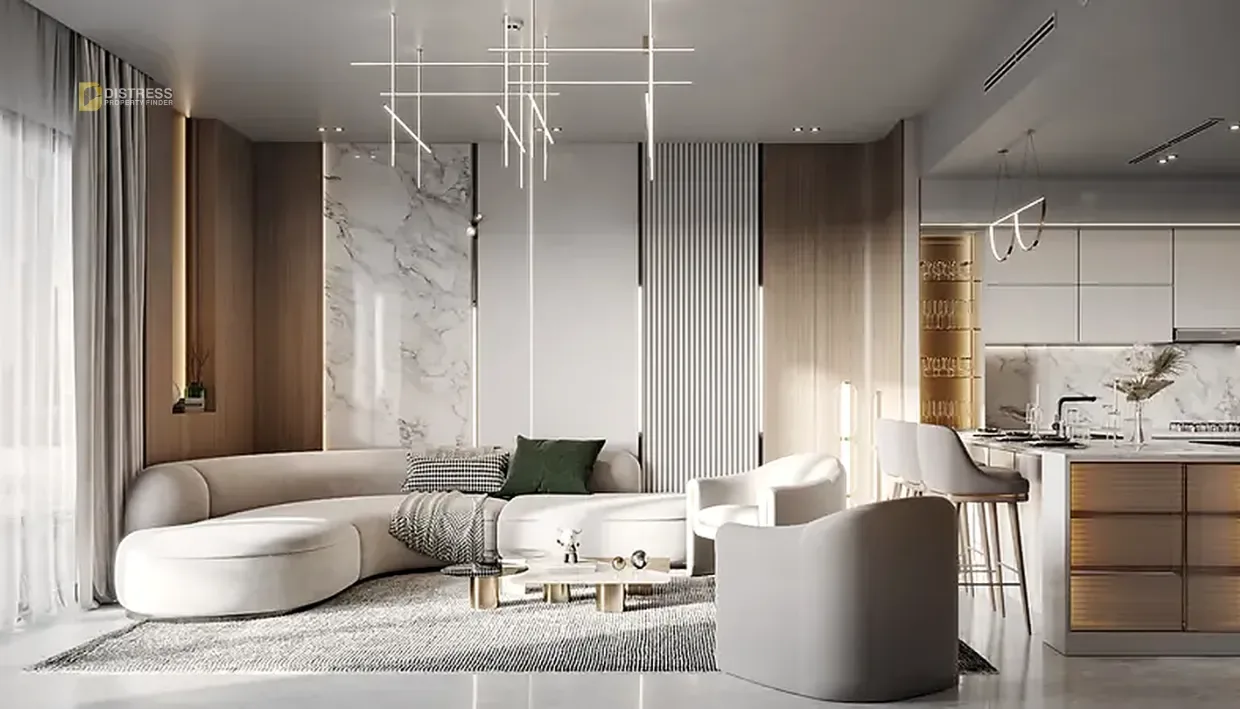 2-Bedroom Apartment Jumeirah Village Circle Dubai — Living Room