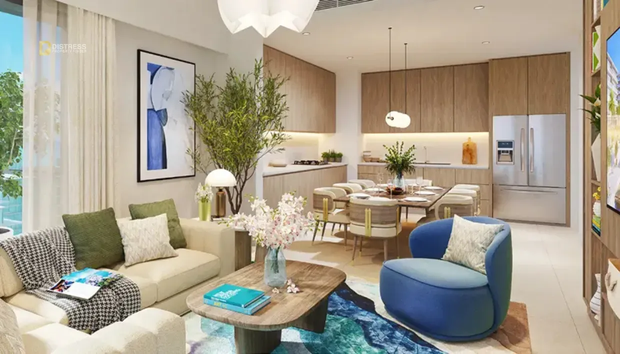 2-Bedroom Apartment Seascape Mina Rashid — At Yachts Marina Emaar Properties Living Area