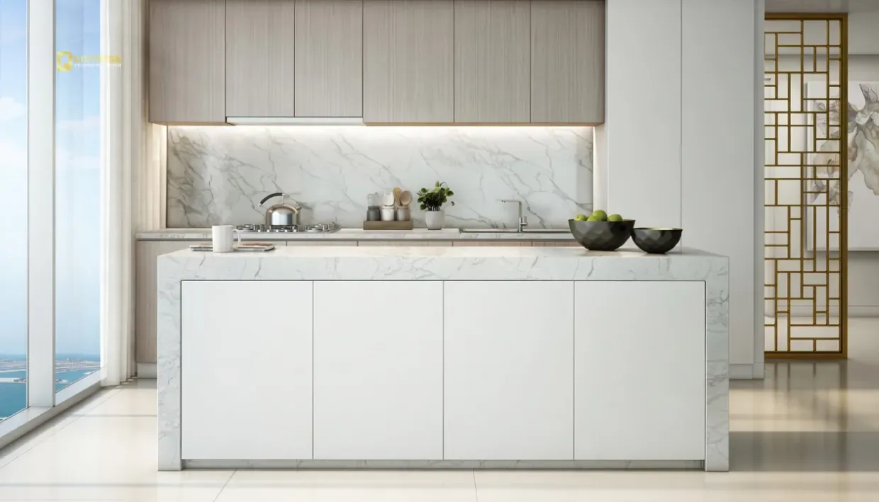 2-Bedroom Apartment Beach Vista Tower 2 Emaar Beachfront. Kitchen. 2-Bedroom Apartment Beach Vista Tower 2 Emaar Beachfront — Kitchen