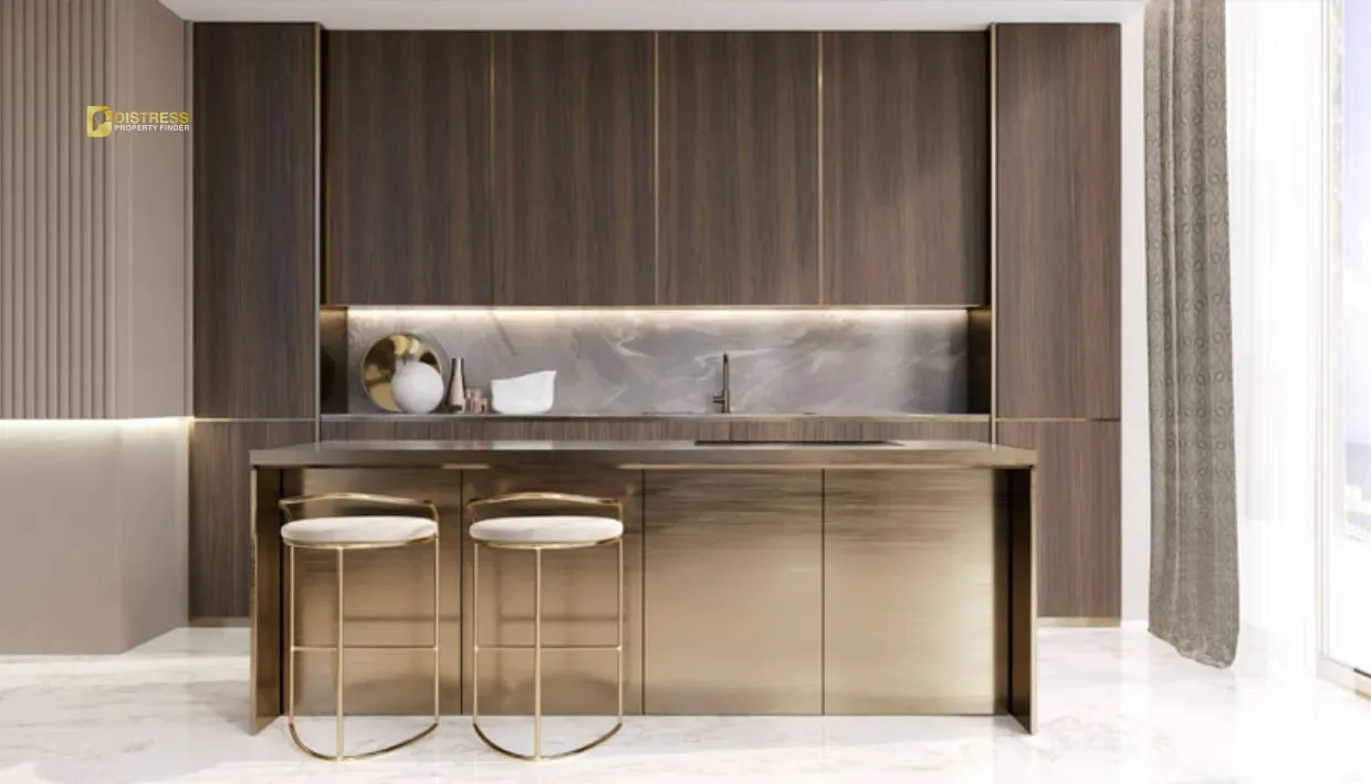 2-Bedroom Apartment Grand Bleu Tower Emaar Beachfront — By Kitchen