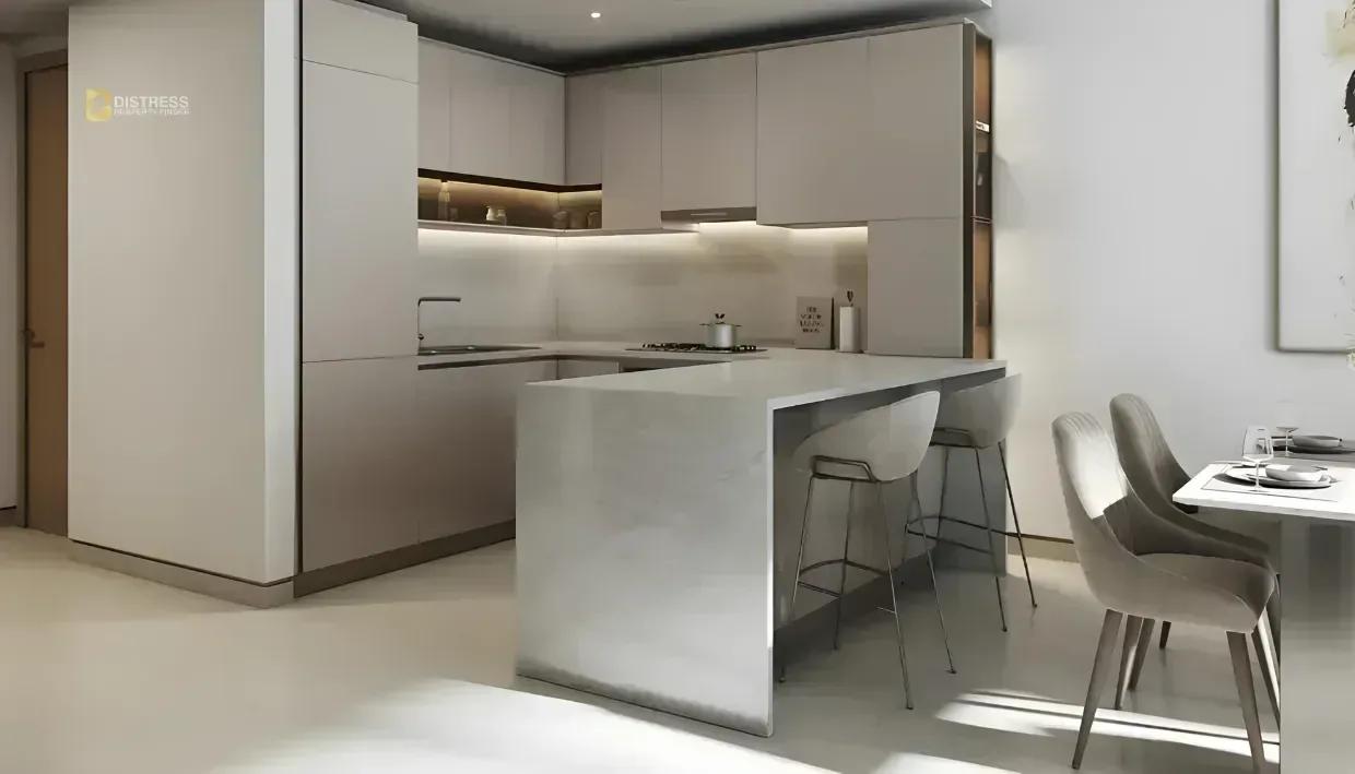 2-Bedroom Apartment 350 Riverside Crescent Sobha Hartland 2 — 1br Study Burj Khalifa Kitchen