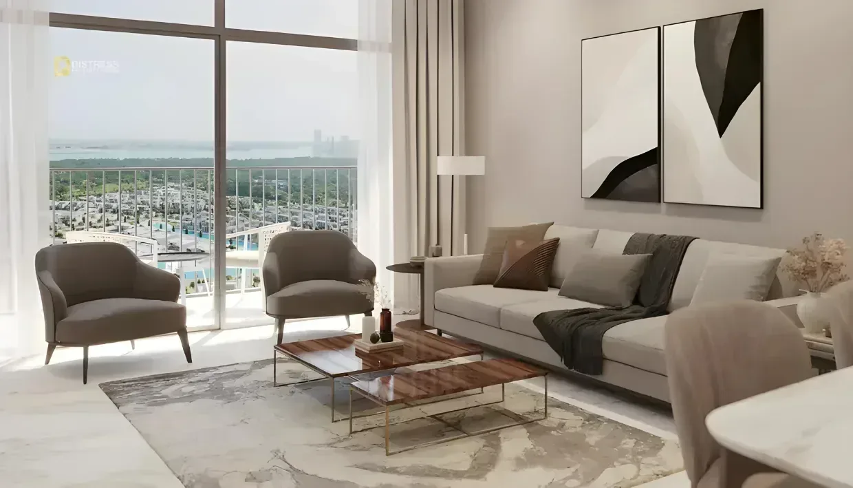 2-Bedroom Apartment 310 Riverside Crescent Sobha Hartland — Living Room