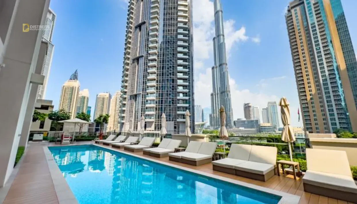 2-Bedroom Apartment Act One Tower Downtown Dubai — At By Emaar Properties Swimming Pool