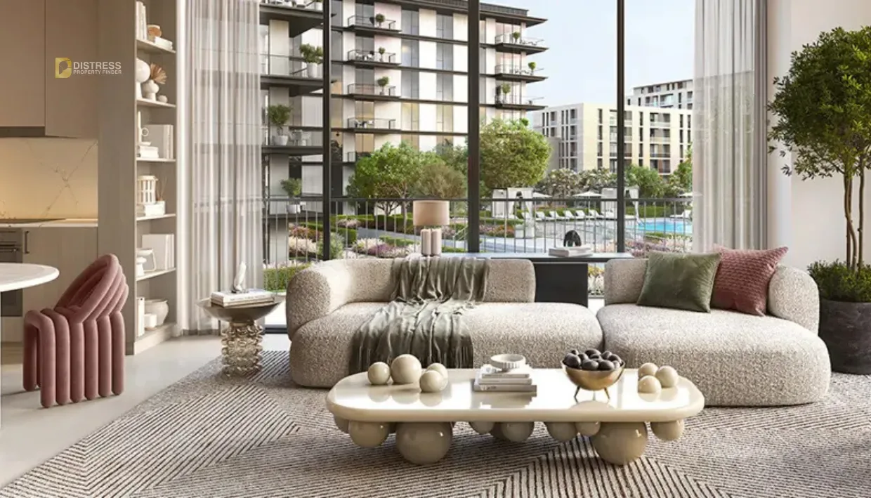 2-Bedroom Apartment Ocean Cove Building 1 Mina Rashid — By Emaar At Living Room