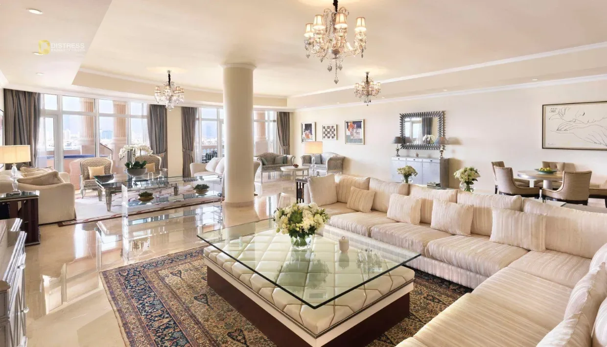 2-Bedroom Apartment Kempinski Palm Residence Palm Jumeirah — Jumeirah Living Room