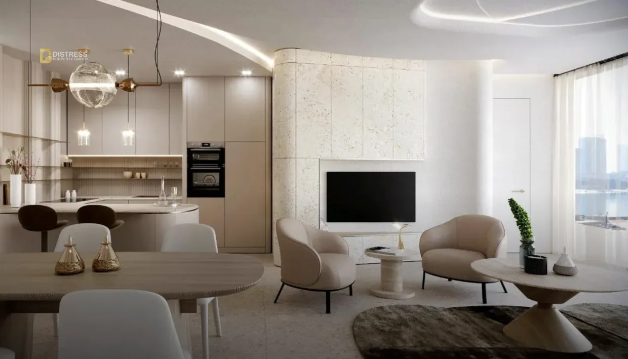 2-Bedroom Apartment Natuzzi Harmony Residences Dubai Island — Peace Homes Development Dinning