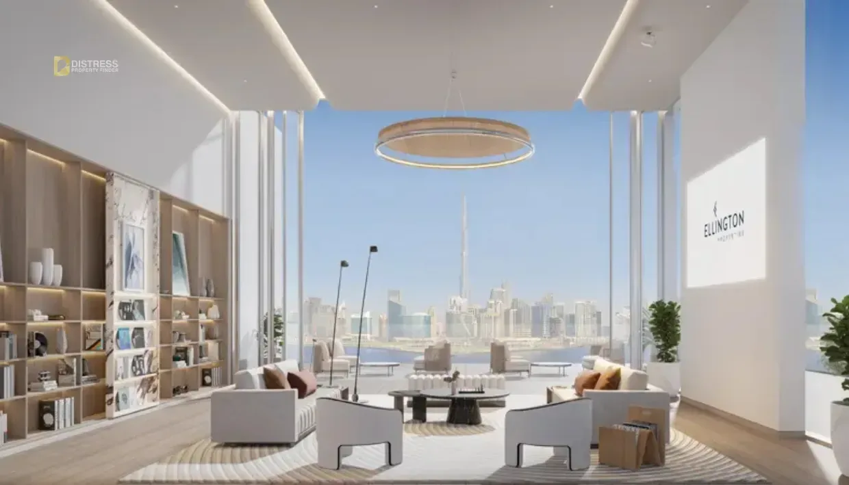 2-Bedroom Apartment The Quayside Business Bay — Distress Deal 1br The Dubai Living Room