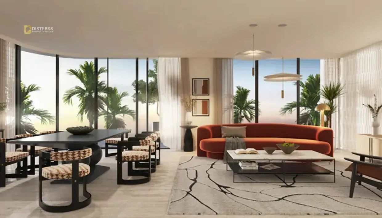 2-Bedroom Apartment Seapoint Tower 2 Emaar Beachfront — 3br Apartment For Sale Distres Living Room