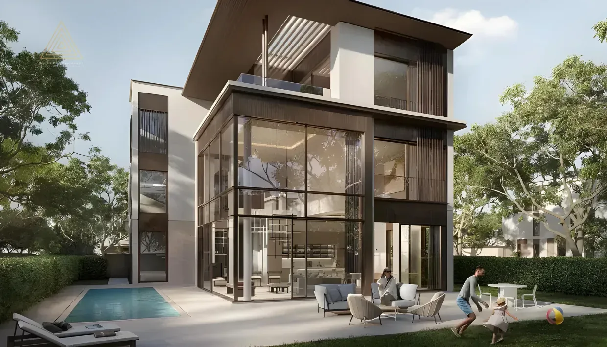 3-Bedroom Plus Maid Single-Row Townhouse with Private Elevator in Nad Al Sheba Gardens Phase 4