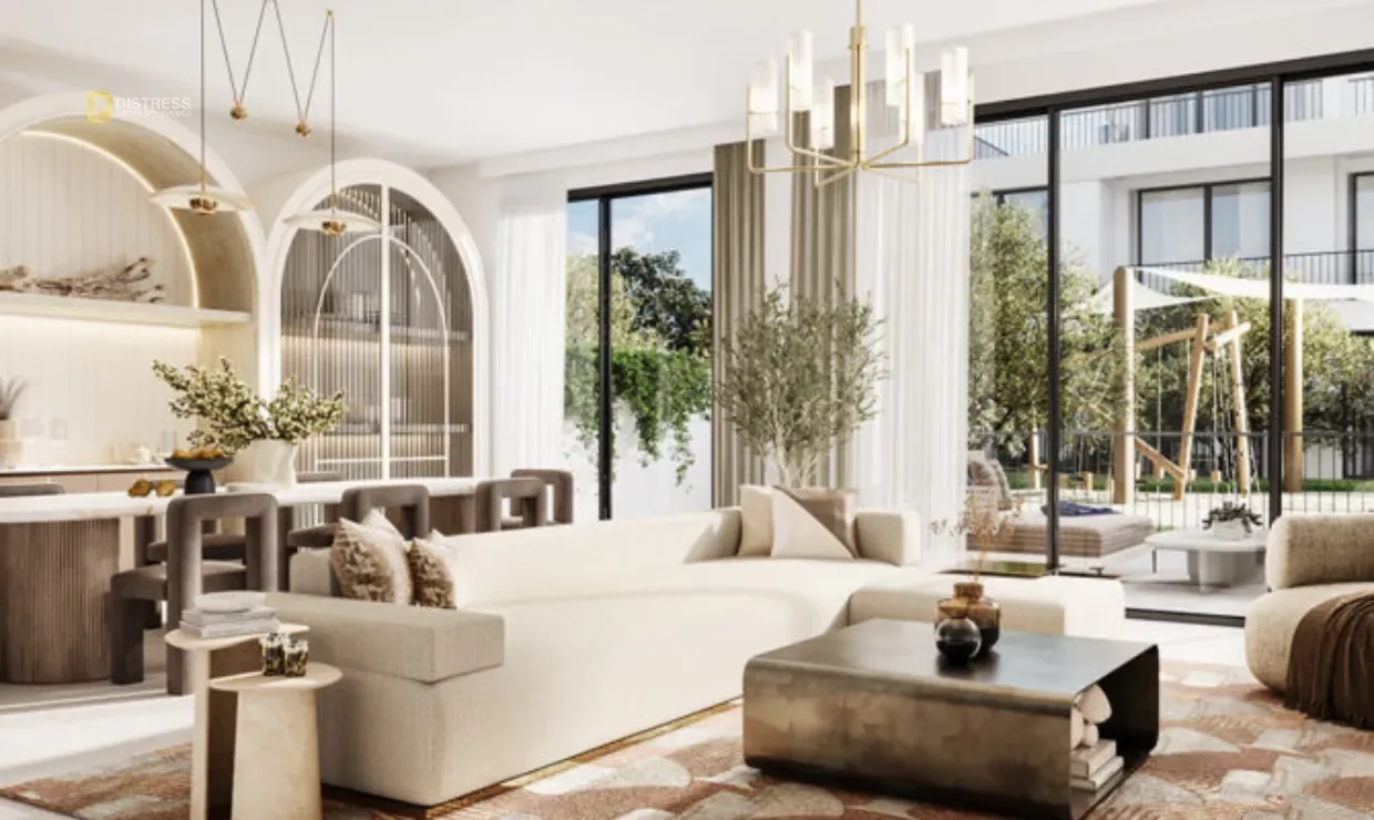3-Bedroom Townhouse Greenway 2 Emaar South — Distress 3br Below OP Living Room