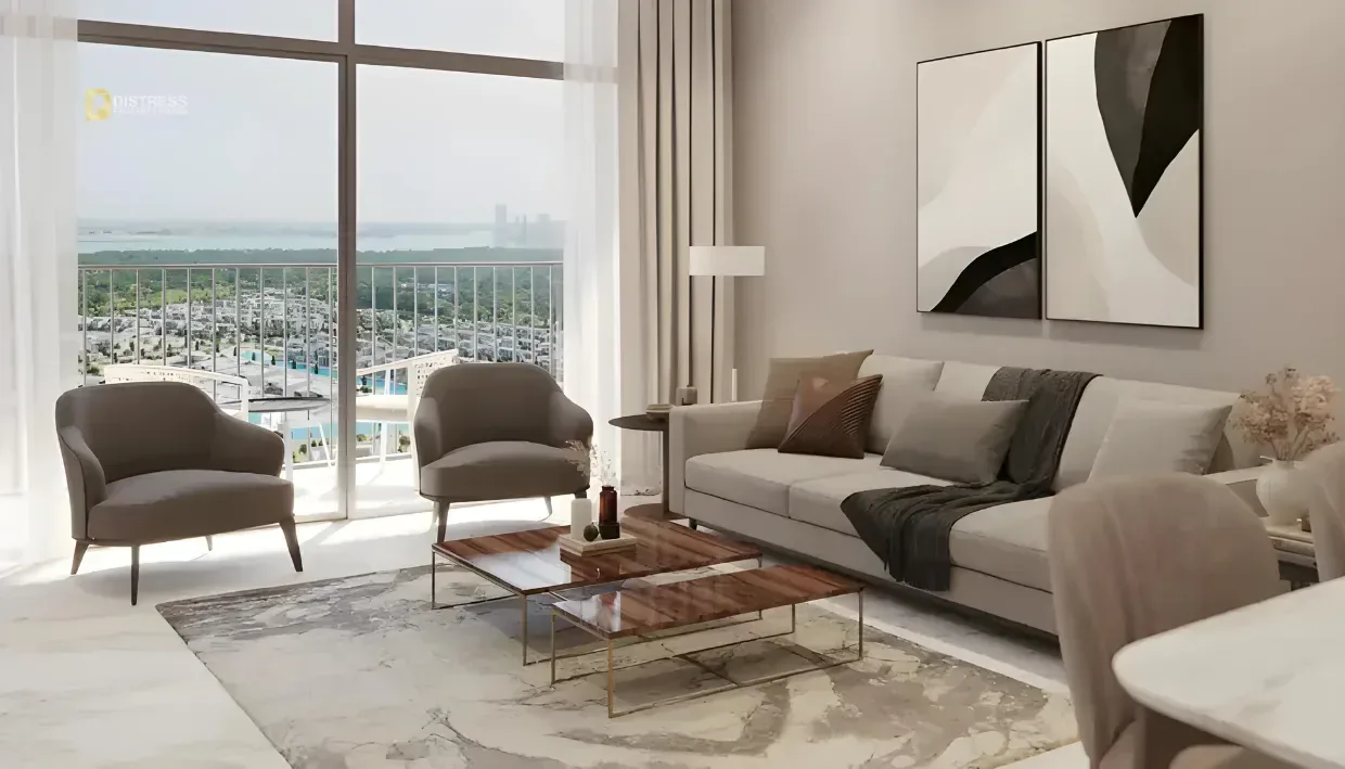 1-Bedroom Apartment 350 Riverside Crescent Sobha Hartland 2 — Living Room