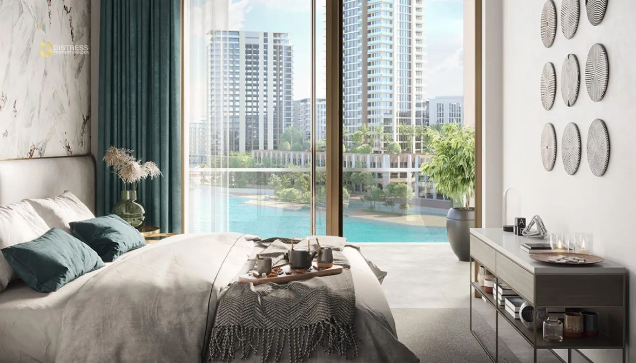 Rosewater at Creek Beach, Dubai - Emaar Properties - living room with terrace