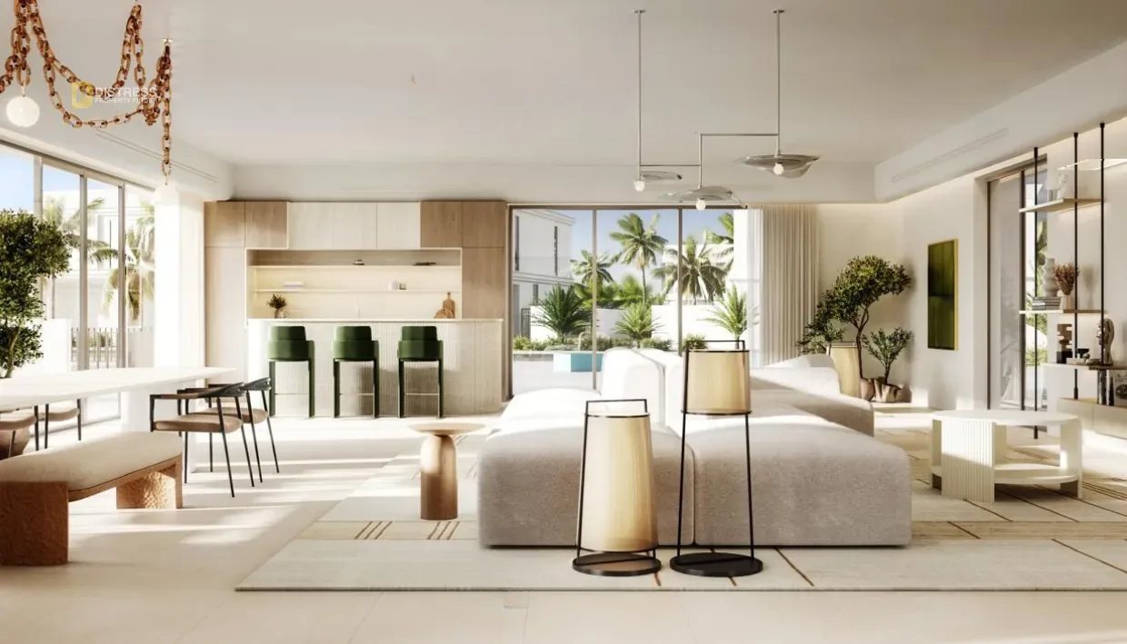 3-Bedroom Townhouse Greenridge Dubai South — At By Properties Living Room