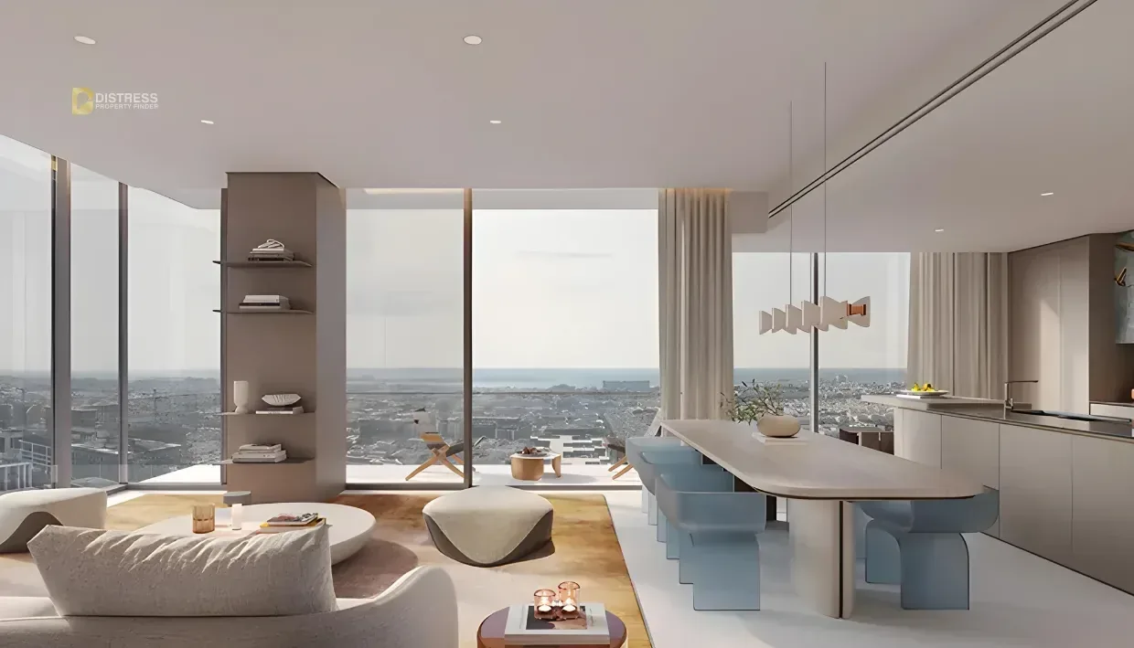 3-Bedroom Apartment Verve City Walk City Walk — By Meraas In Dubai Dinning With Living