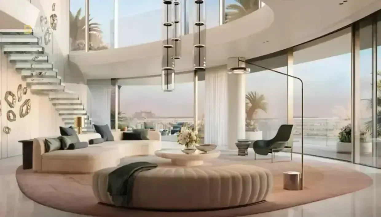 4-Bedroom Penthouse Como Residences Palm Jumeirah — At Living Room