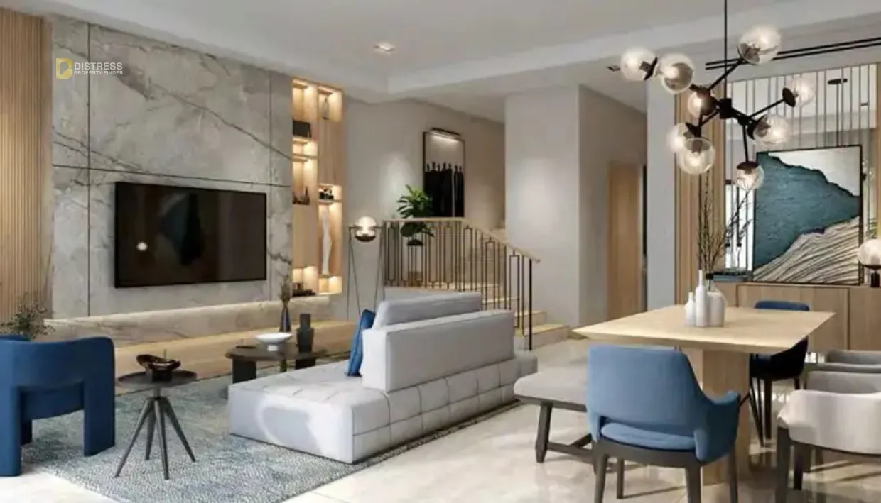 4-Bedroom Townhouse Sage Damac Riverside. At Dip Living Room. 4-Bedroom Townhouse Sage Damac Riverside — At Dip Living Room