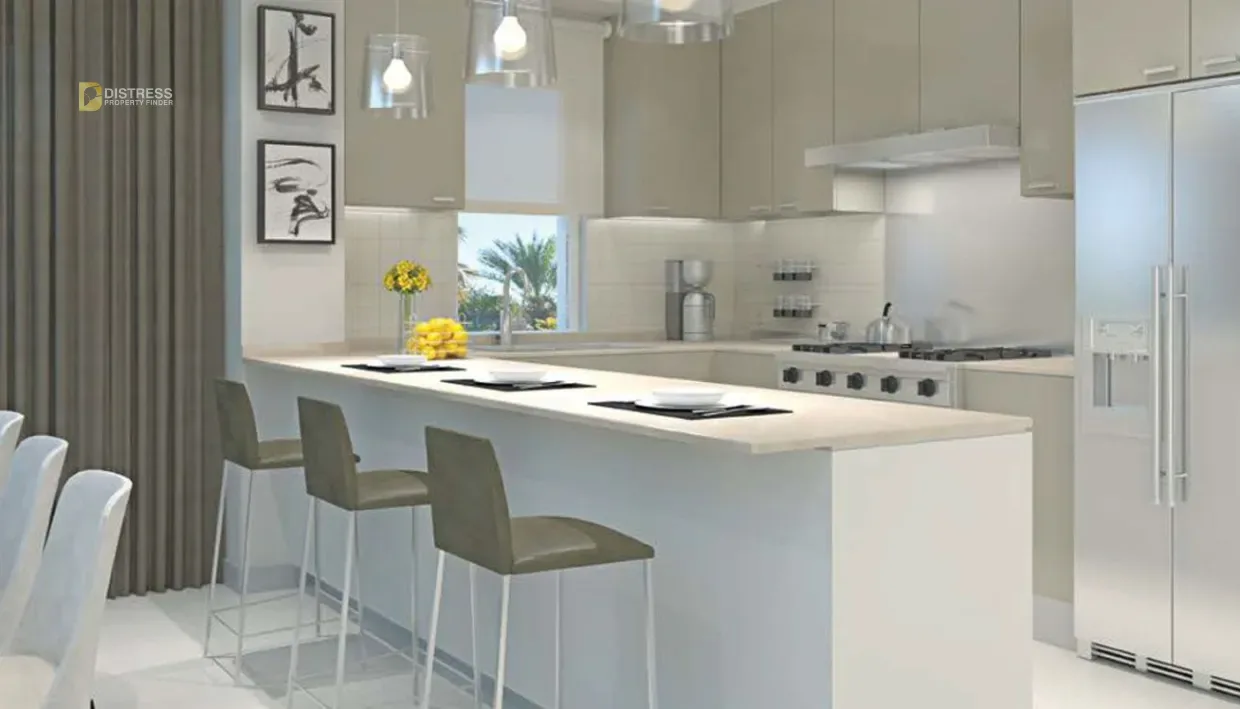 4-Bedroom Townhouse Bali Damac Islands — At Dubai By Properties Kitchen