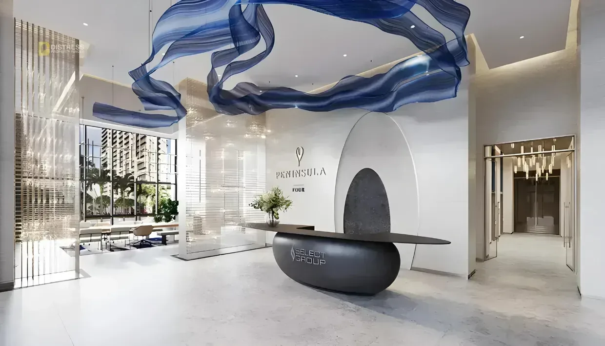 4-Bedroom Apartment Peninsula Four Business Bay — At Dubai Select Group Lobby