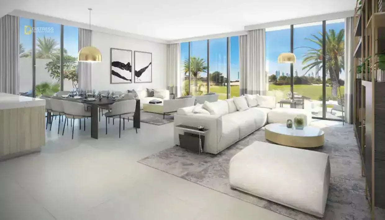 4-Bedroom Villa Club Villas Dubai Hills Estate — Park Facing Villa Estate Living Area