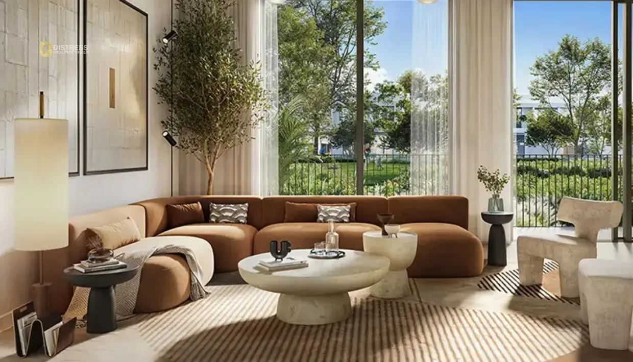 4-Bedroom Townhouse The Valley Dubai — At By Emaar Properties Living Area