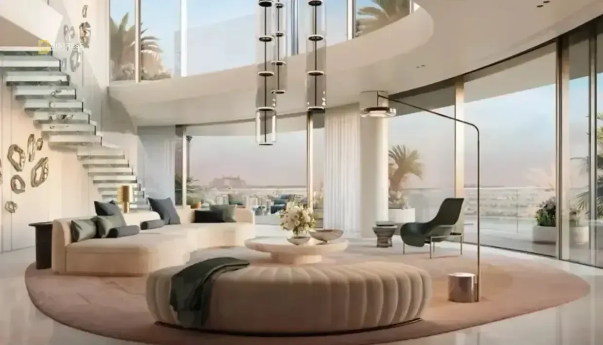4-Bedroom Penthouse Como Residences Palm Jumeirah — At Living Room