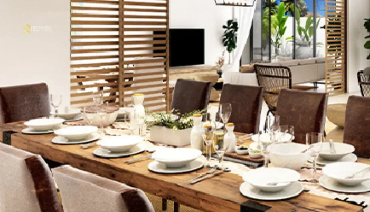 4-Bedroom Townhouse Costa Brava DAMAC Lagoons — 4br Ready 80pct Paid Distres Dinning