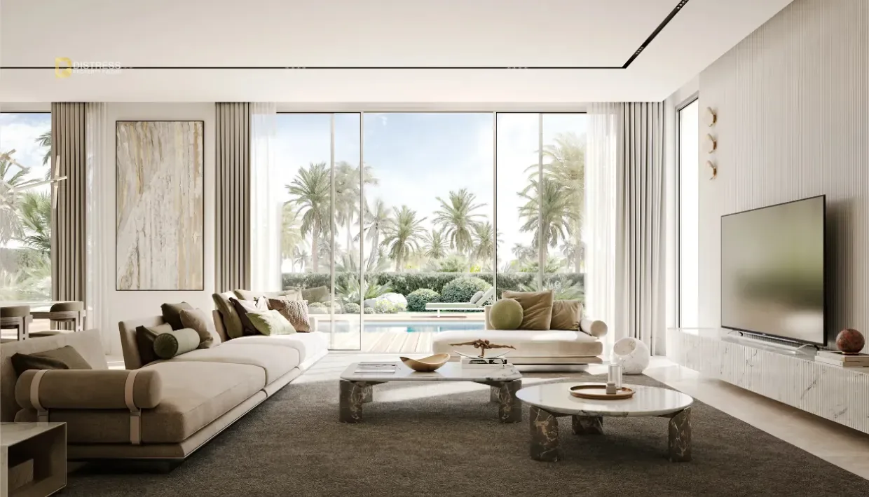4-Bedroom Villa Mohammed Bin Rashid City (MBR City) District One — Mohammed Bin Rashid Living Room