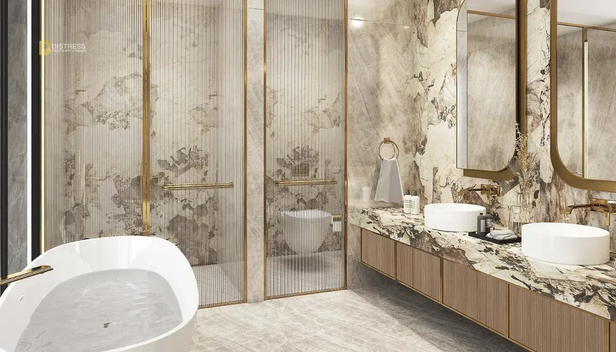 4-Bedroom Townhouse Fiji 1 Damac Islands — At Dubai By Properties Bathroom