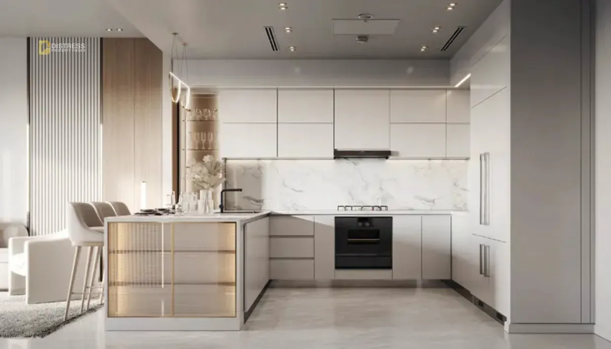 4-Bedroom Townhouse Haven Falls Haven by Aldar — By Kitchen