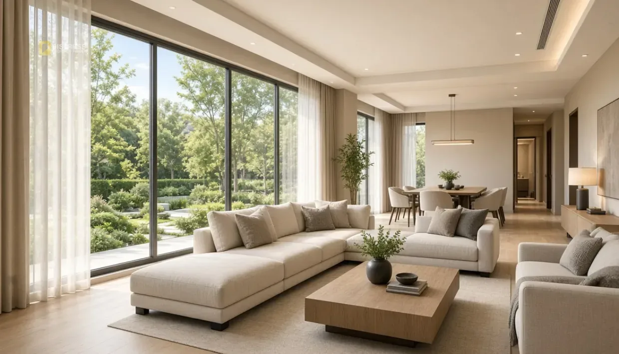 4-Bedroom Townhouse Violet 2 Damac Hills 2 — Living Room